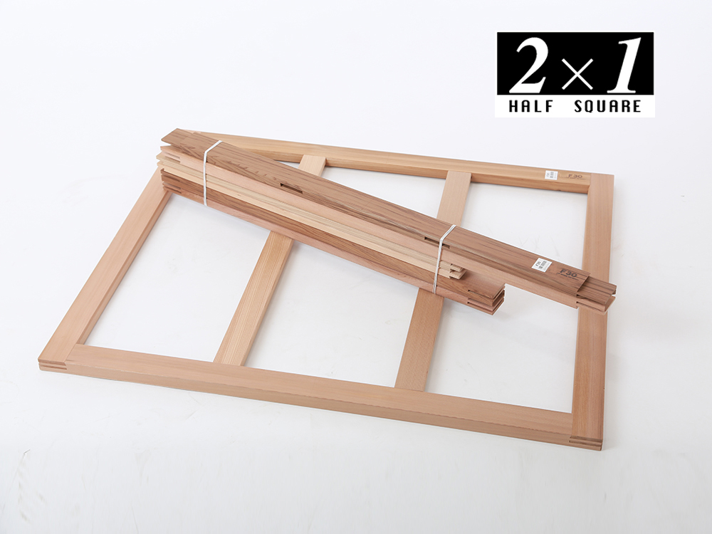 Ａ木枠杉天然木ハーフスクエアサイズ（納期確認済）